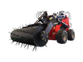 TYPHON STOMP Mini Skid Steer Loader – 1800lbs Skid Steer with Lawn Scarifier Attachment – Compact Skid-steer Machine