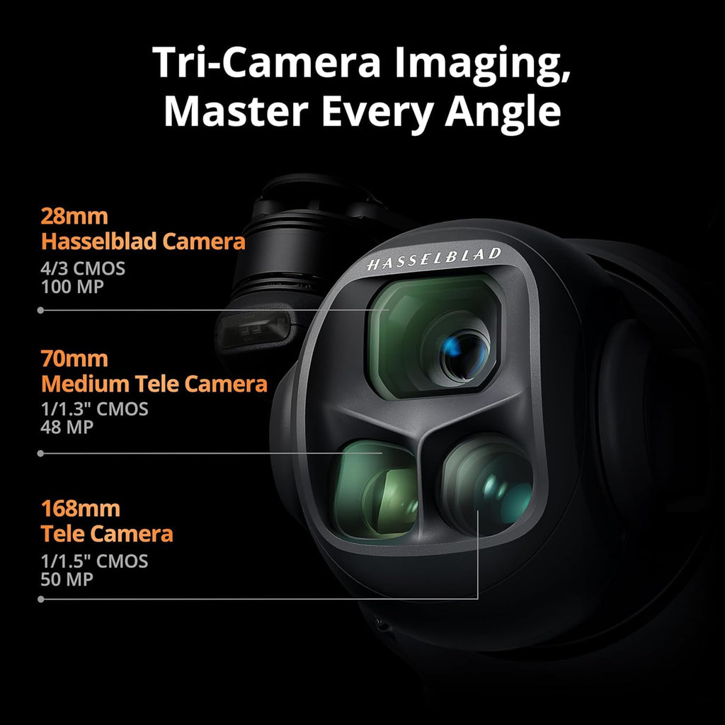 DJI Mavic 4 Pro 512GB Creator Combo with RC Pro 2, (Including 1-Year DJI NYC Care Plan) Flagship Tri-Camera Drone with 100MP 4/3 CMOS Hasselblad Camera, 51-Min Max Flight Time, Three Batteries, Charging Hub, Professional, Gray