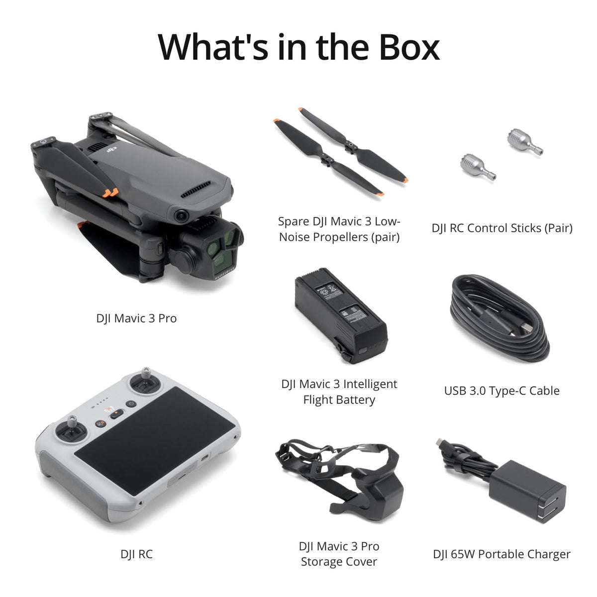 DJI Mavic 3 Pro with RC, Flagship Triple-Camera Drone with 4/3 CMOS Hasselblad 4K Camera, 43-Min Flight Time, 15km HD Video Transmission, FAA Remote ID Compliant, for Adults, Black