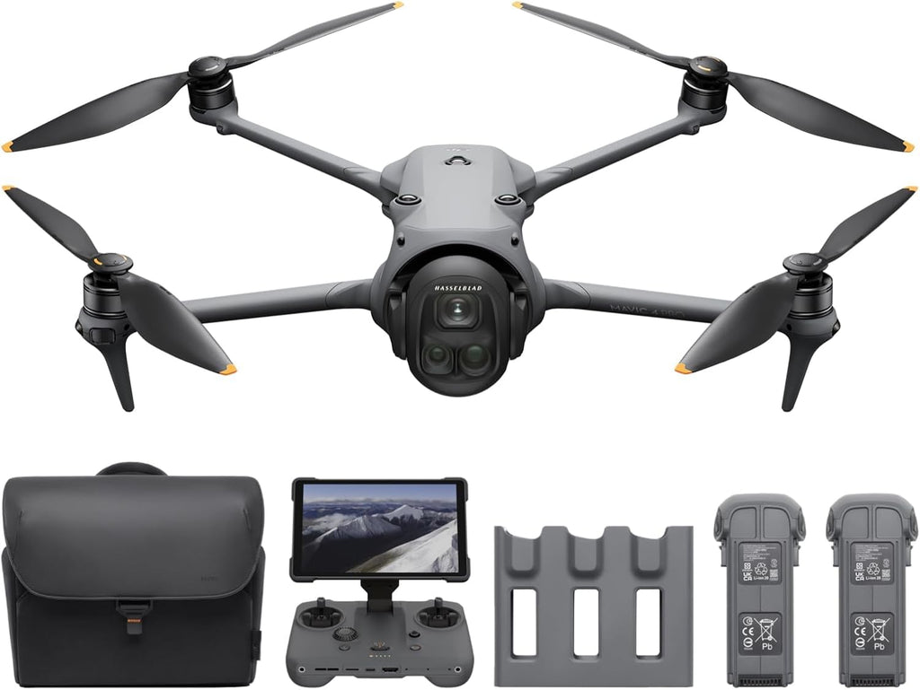 DJI Mavic 4 Pro 512GB Creator Combo with RC Pro 2, (Including 1-Year DJI NYC Care Plan) Flagship Tri-Camera Drone with 100MP 4/3 CMOS Hasselblad Camera, 51-Min Max Flight Time, Three Batteries, Charging Hub, Professional, Gray