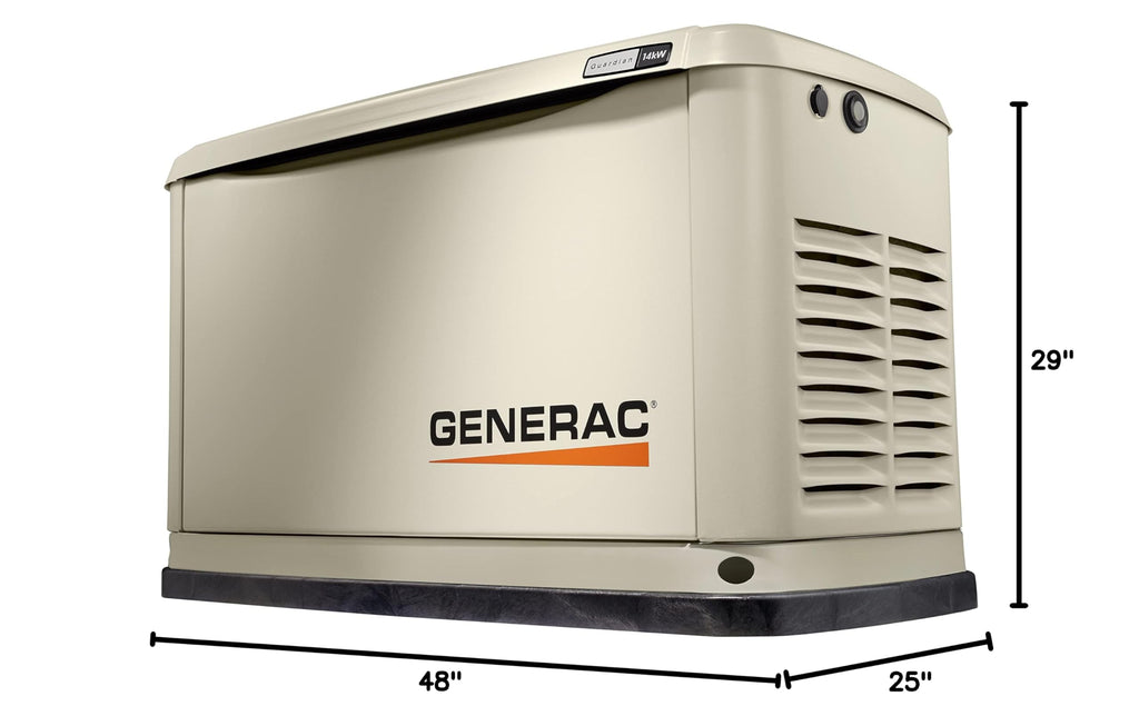Generac Guardian 14kW Home Generator, Transfer Switch & WiFi Monitoring