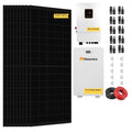 5KWH Hybrid Solar System Complete Kit Home Solar Power System Complete kit 10PCS 550W Solar Panel (5500W) + 1Set 48V 5KW Split Phase Inverter with MPPT Controller + 1Set 5kwh Lithium Battery