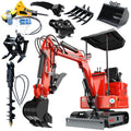 ATTA16 1.4 Ton Mini Excavator, KubotaDiesel Engine 13.5HP with Pilot System & Loader, EPA Certified Compact Digger for Garden, Pool, Trenching, 12 Months Parts Warranty (R2)