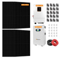 10KW Hybrid Solar Power System Complete Kit 18PCS 550W Solar Panel (10KW) +1Sets 48V 10KW Split Phase Inverter Built in MPPT+ 2Sets-51.2V 206Ah 10kwh Whole House Storage LiFePO4 Lithium Battery