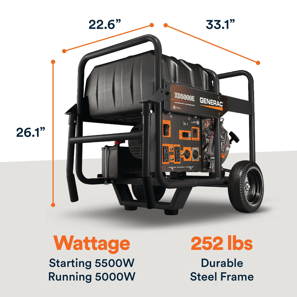 Generac 5,500 Starting Watt Diesel Powered Portable Generator