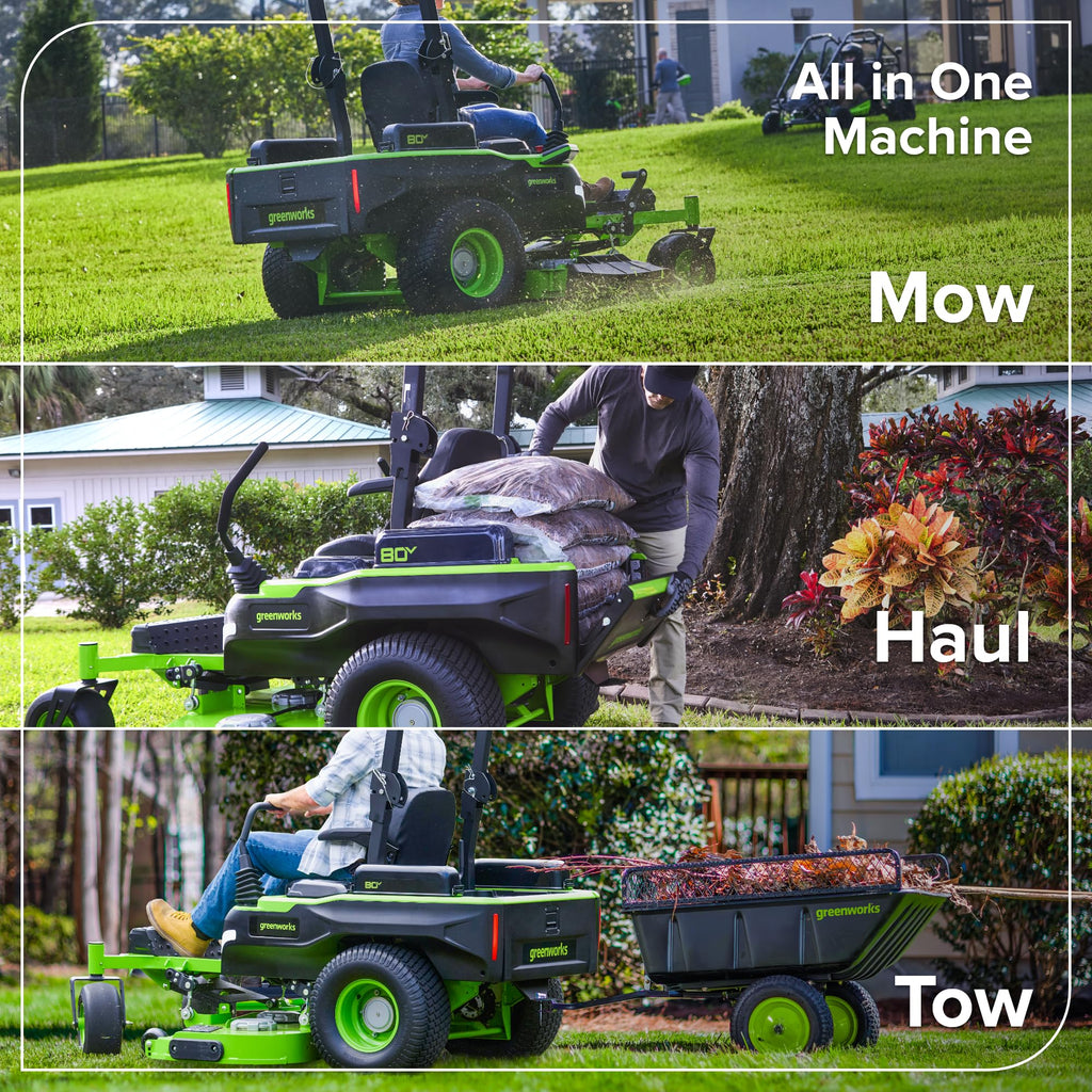 Greenworks 80V 54" MaximusZ Zero Turn Riding Lawn Mower, (2) 16.0Ah + (4) 6.0Ah Batteries and 1.5kW Fast Charger
