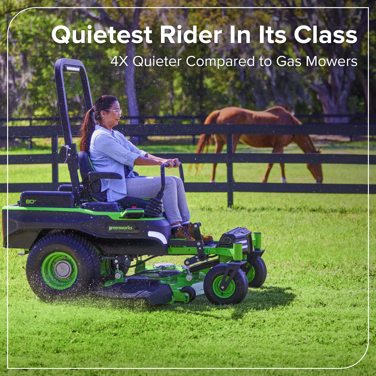 Greenworks 80V 54" MaximusZ Zero Turn Riding Lawn Mower, (2) 16.0Ah + (4) 6.0Ah Batteries and 1.5kW Fast Charger